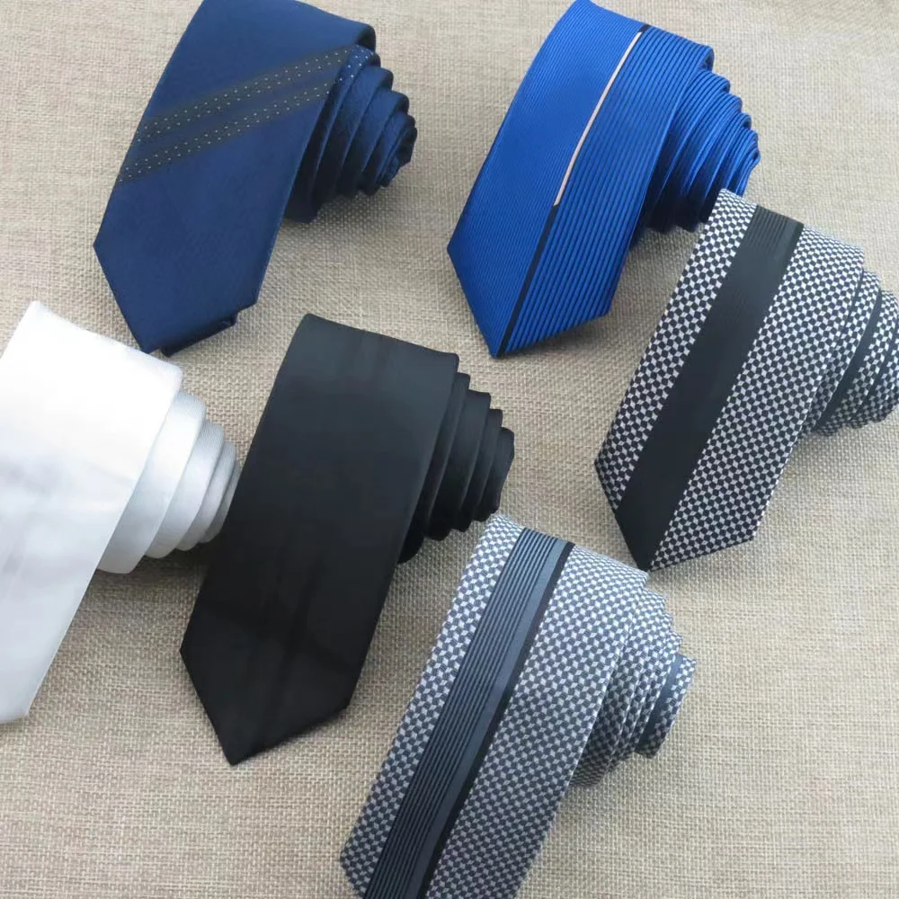 High quality new design stripe fine tie wholesale polyester fine NECKTIE