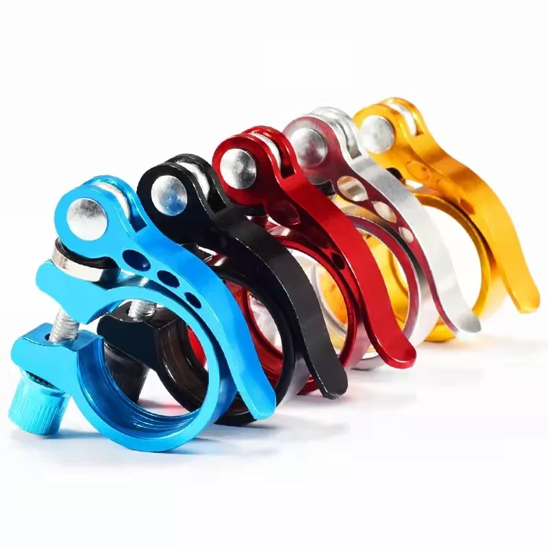 Bike Aluminum Ultralight 28.6 31.8 34.9mm Seatpost MTB Road Bicycle Clamp Quick Release Clip BMX Cycling Tube Clip Riding Parts