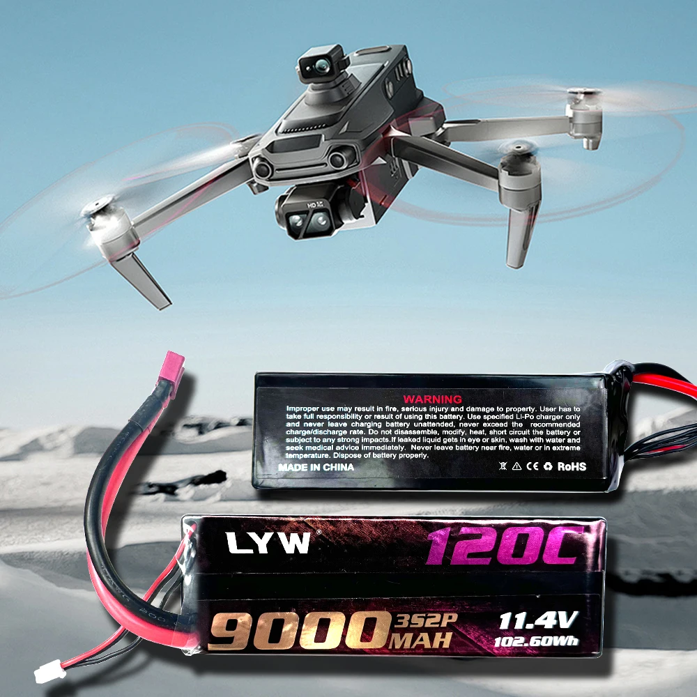 Factory Supply High Energy Density Receiver 6s 22.2V 9000/6000/5200//3700mah 120C For RC model aircraft FPV Lipo Drone Battery