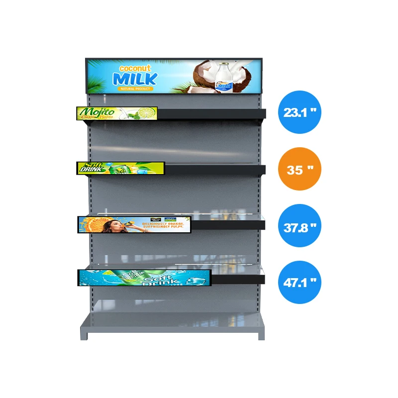 35 inch stretch bar LCD monitor stretched LCD display for bus advertising information screen