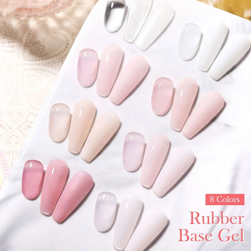 BORN PRETTY New Arrival 15ml Resin Rubber Base Coat Gel Polish Jelly Pink Milky Ruber Base Gel for Nails