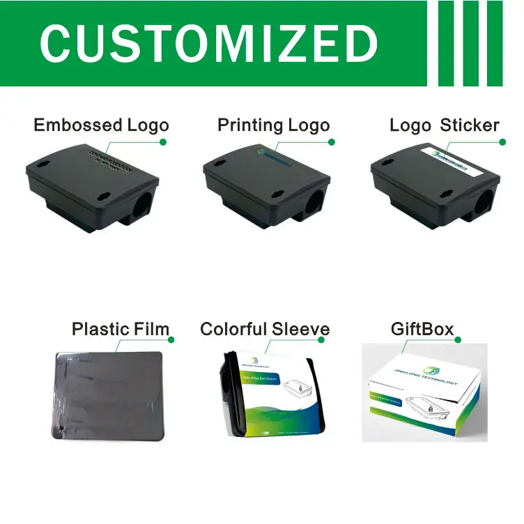 Free Samples Large Outdoor Rodent Bait Station Reusable Heavy Duty Bait Boxes with Key Plastic Traps