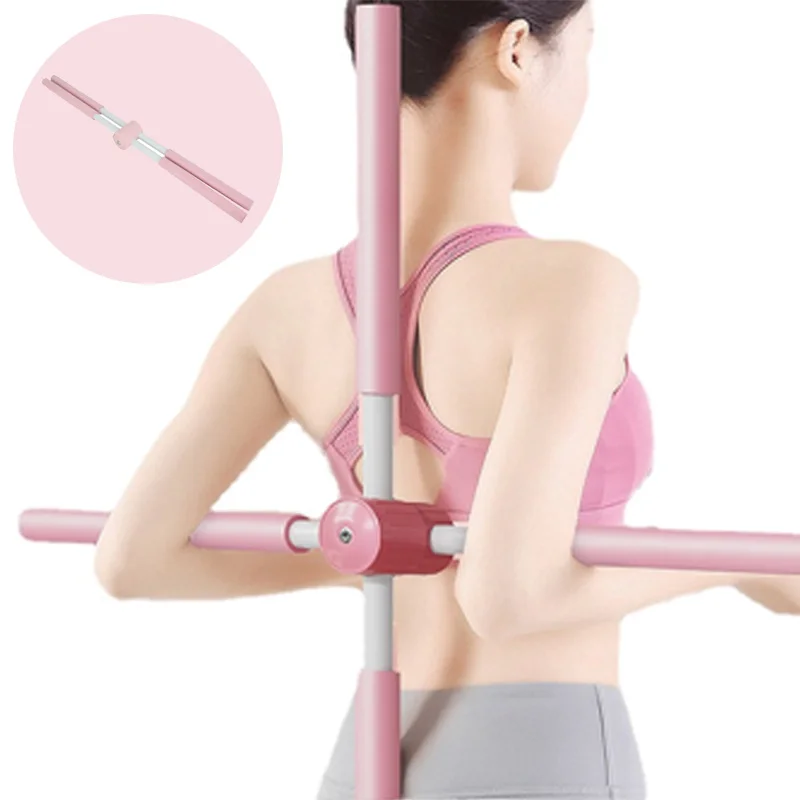High Quality Adjustable Open Back Shoulder Stick Correct Hunchback Correction Cross Yoga Stick Correct Hunchback Training Stick