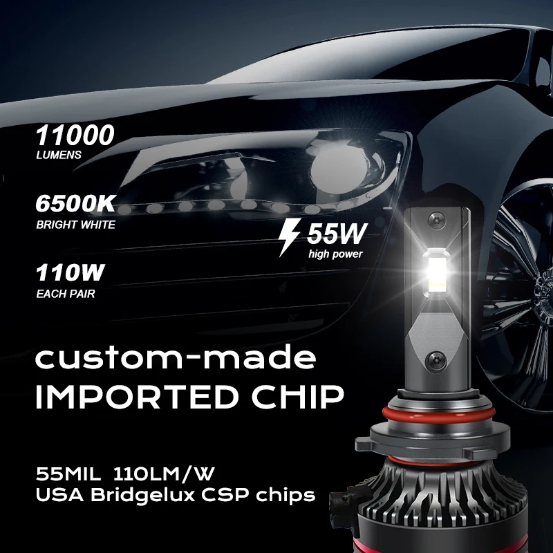 Conpex New Upgraded M8Pro 14000lumen 6500K 100W H1 H3 H7 H11 9005 9006 9012 880 m8pro Car Led Headlight