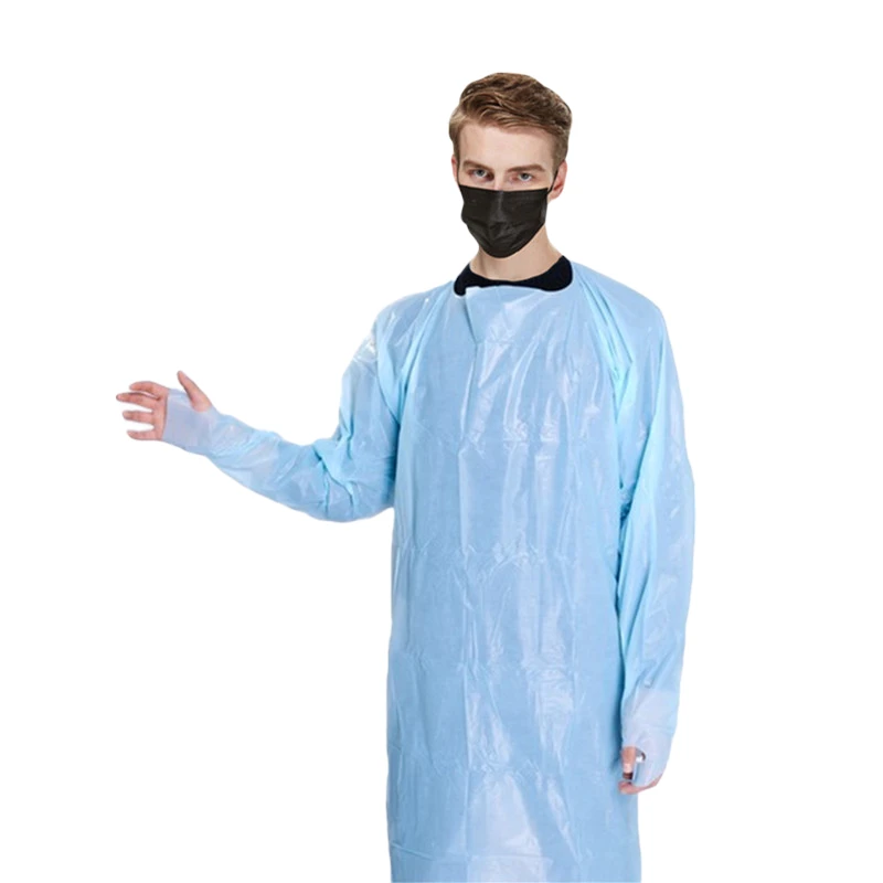 
Disposable non medical CPE Gown With Thumb  (1600196662863)