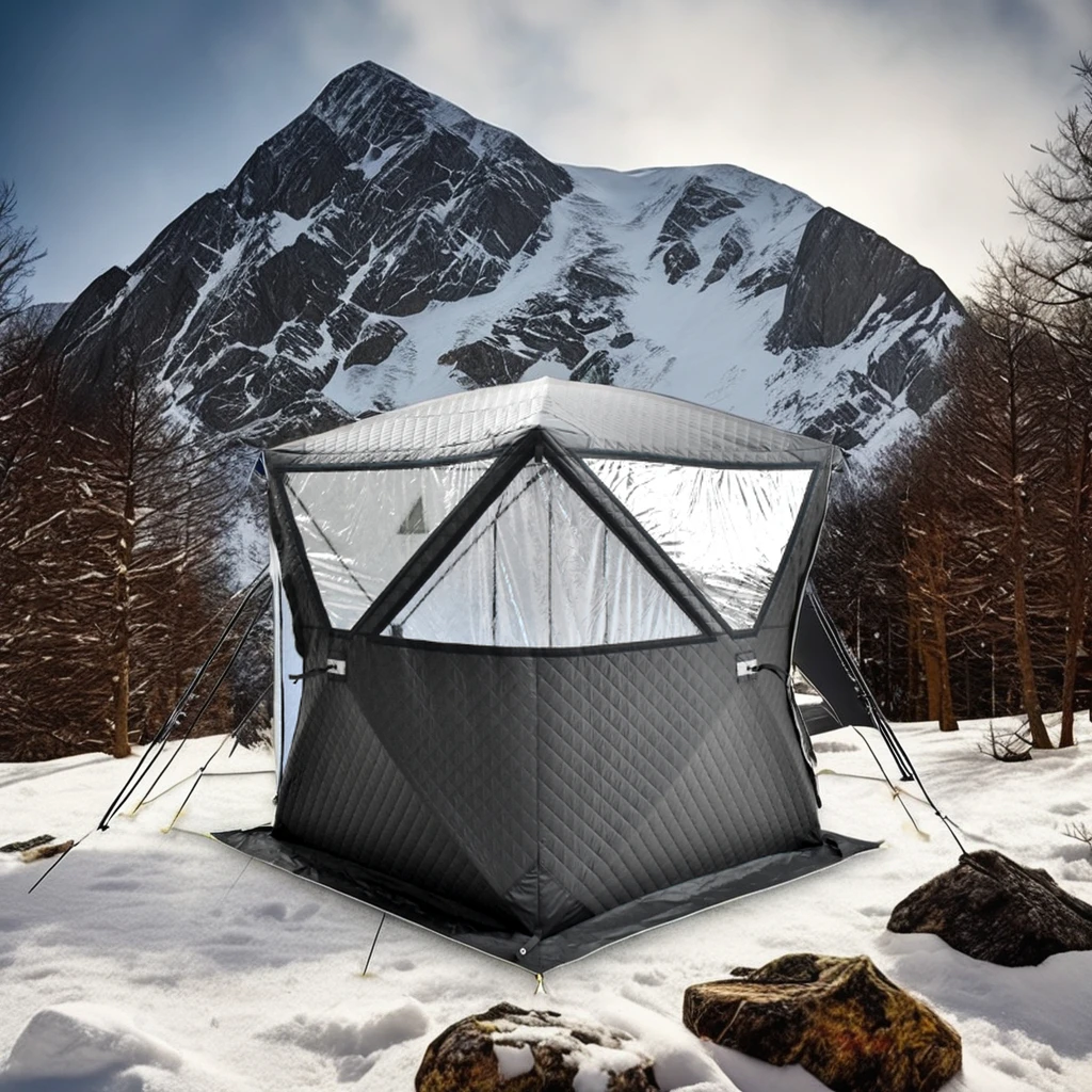 Портативная Автоматическая палатка для зимней сауны с стекловолоконной стойкой, готовая к отправке, уличная сауная палатка из Оксфордской ткани