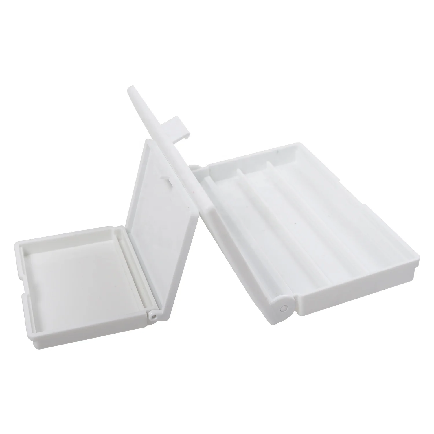 small empty watercolour plastic folding paint palette box for 12 watercolor half pan pigment block