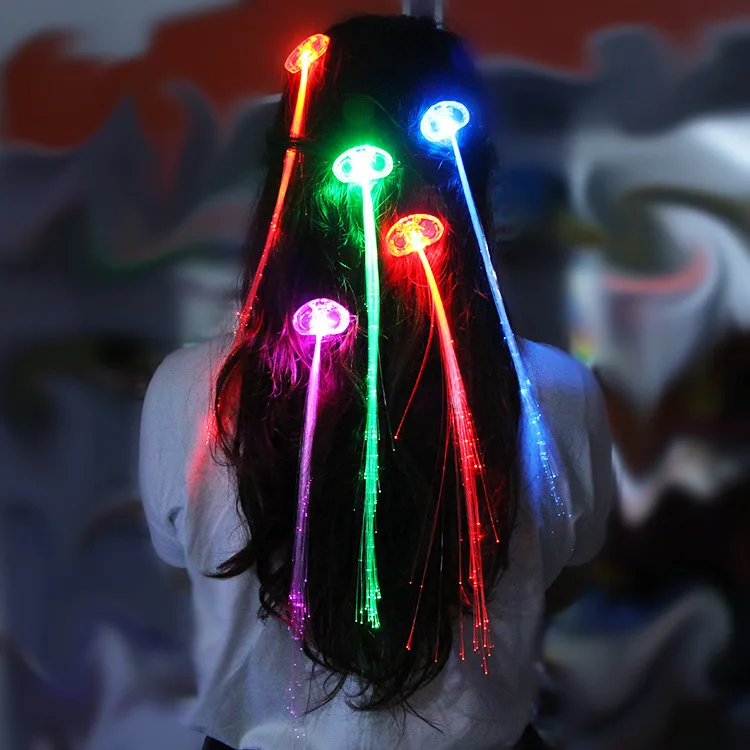 Colorful Luminous Braid Flash Fiber Braid for Bar Cheering Supplies