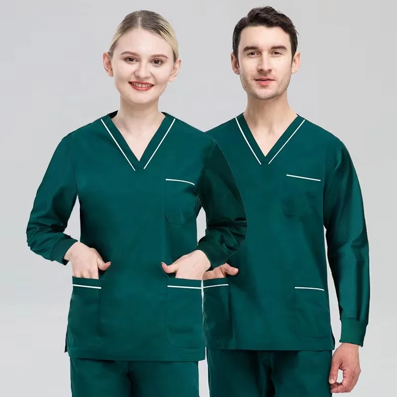Nursing Hospital Sets Medical Scrubs Suit Doctor Nurse Hand Wash Clothes Set Dental and Oral Beauty Salon Work Clothes