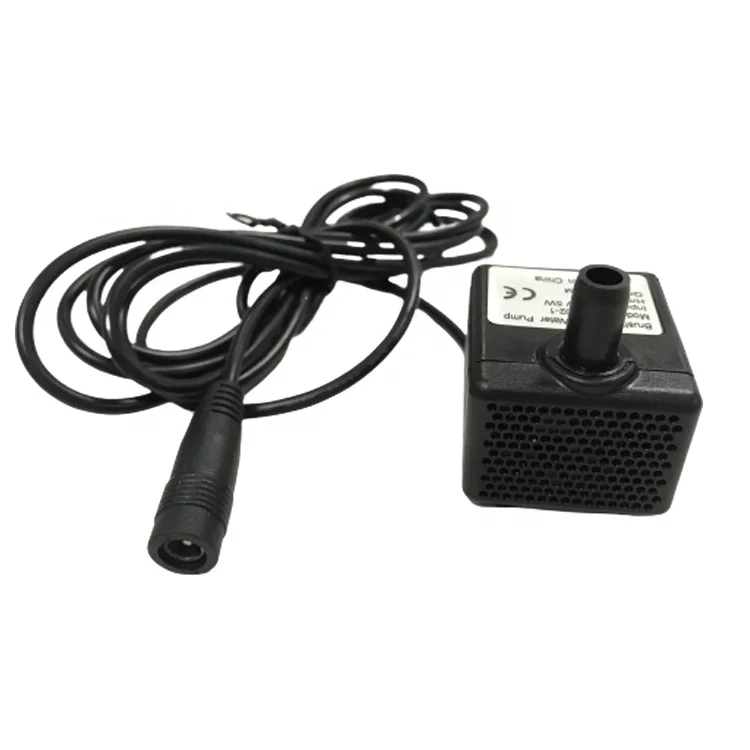 Long life low power high efficiency ultra-quiet CE 1-5W 0.5-2M 30-180LPH DC jack 12 volt mini submersible pet drink water pump