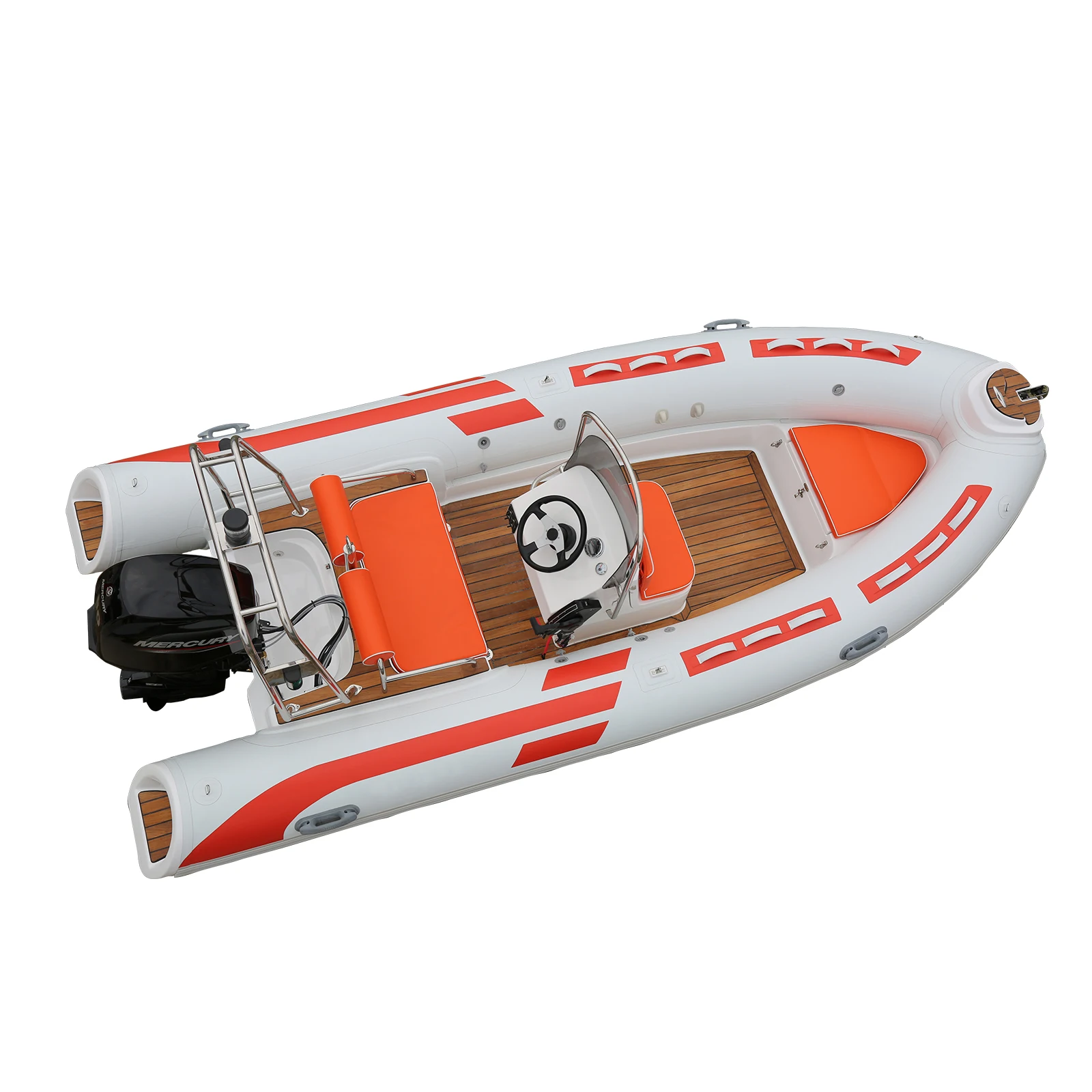 High-Speed Deep V Hull Inflatable Rowing Rib Boat 1.2mm PVC Sport Fishing Boat with Durable Engine for Sport Fishing