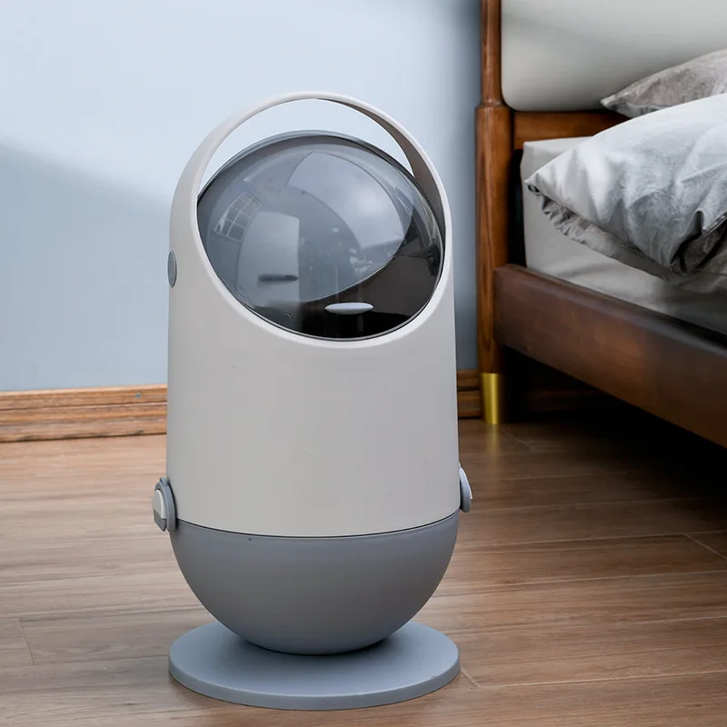 Creative Cute Girl Design PP Material Sort Garbage Bin with Lid Plastic Container for Home Living Room Bedroom Kitchen Bathroom