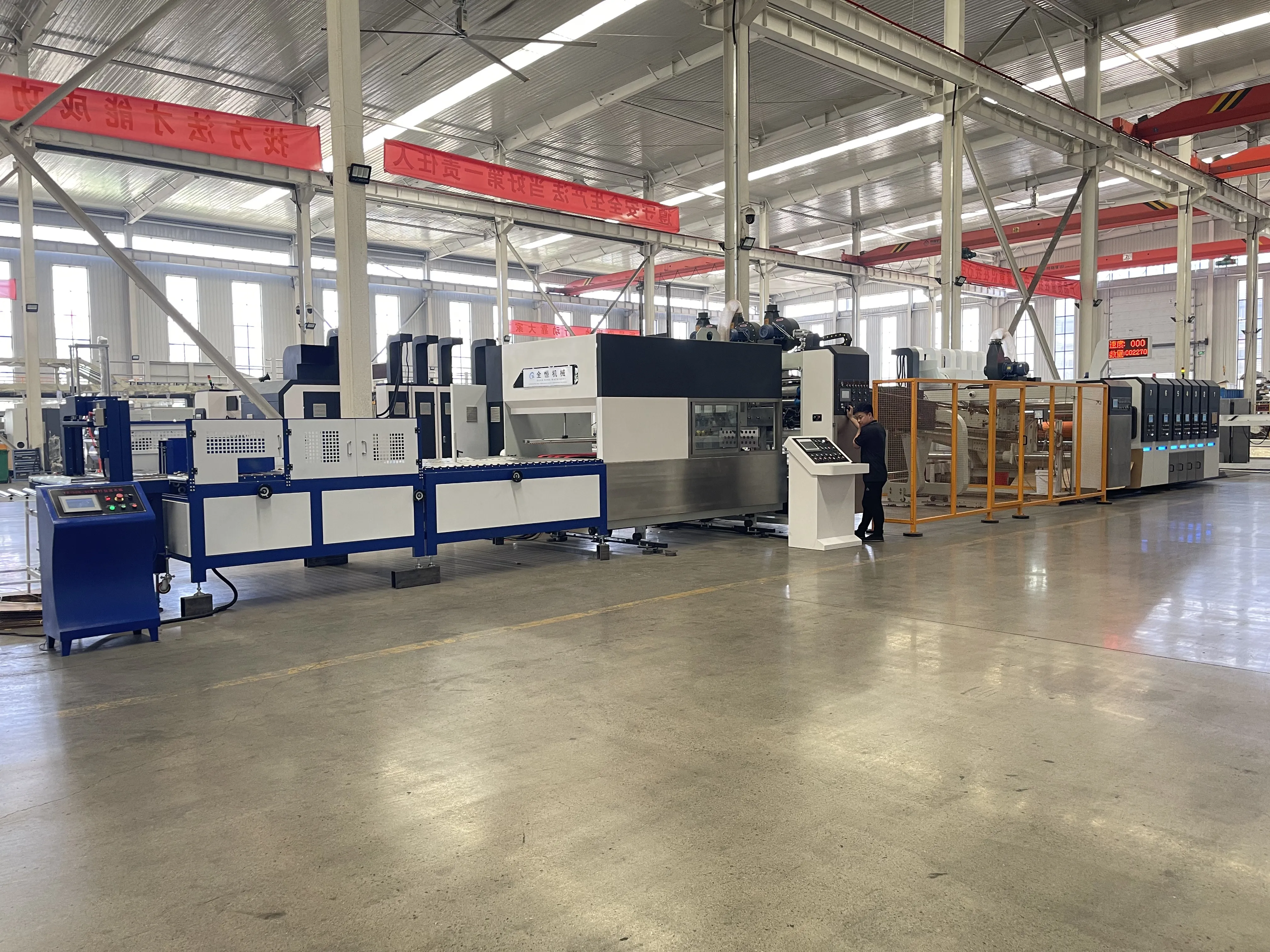 Automatic casemaker FFG Flexo folder gluer machine corrugated carton printer slotter die cutter folder gluer machine