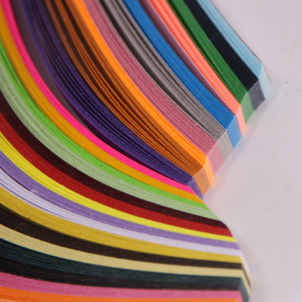 Rainbow color DIY hand craft art Stripes quilling paper