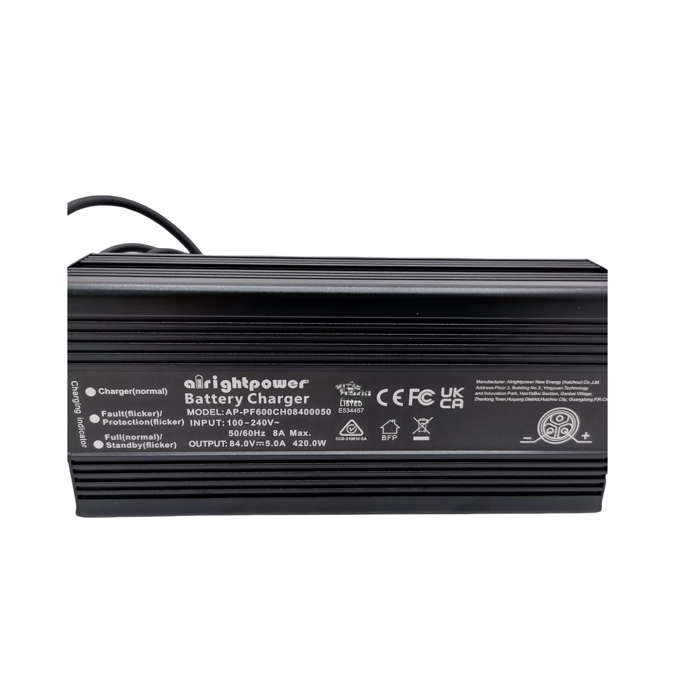 84V 5.0A Original Charger for INMOTION RS Electric Scooter 84V 5A Fast Charger Max 8A 420.0W 3-Pin Charger Spare Parts