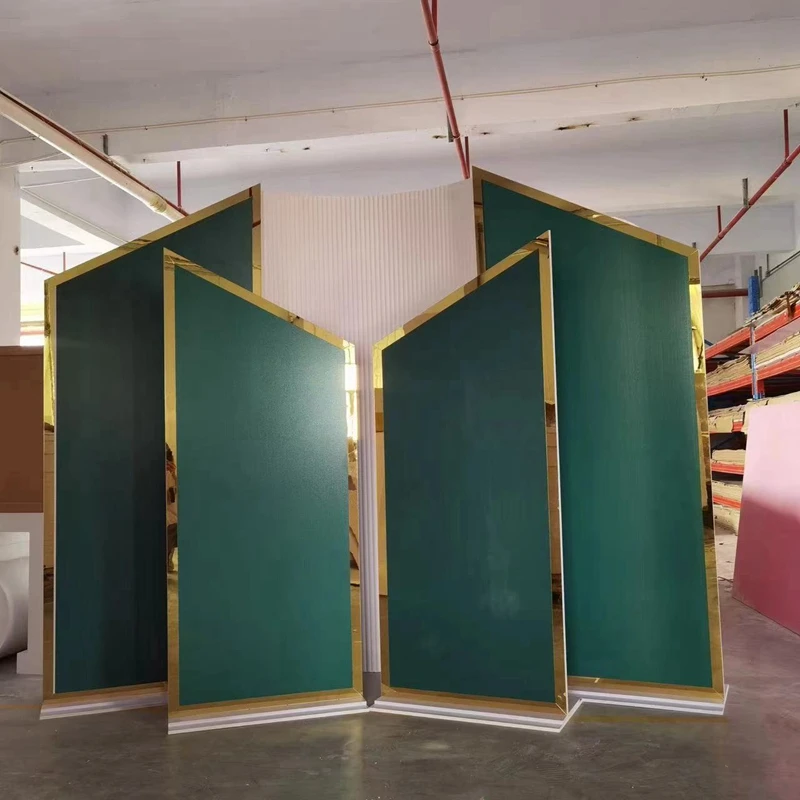 Event Stage Supplies Royal Luxury PVC Acrylic Backdrop BJ240028-15 Modern Wedding Decoration Background pink Backdrop Stand