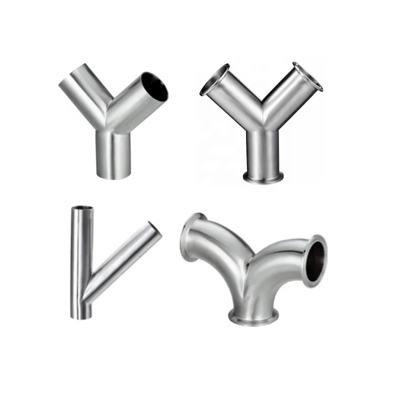 sanitary 3A butt weld Y TEE SS304 316L 28WA LATERAL WYE WELD ENDS Sanitary stainless steel LATERAL Y