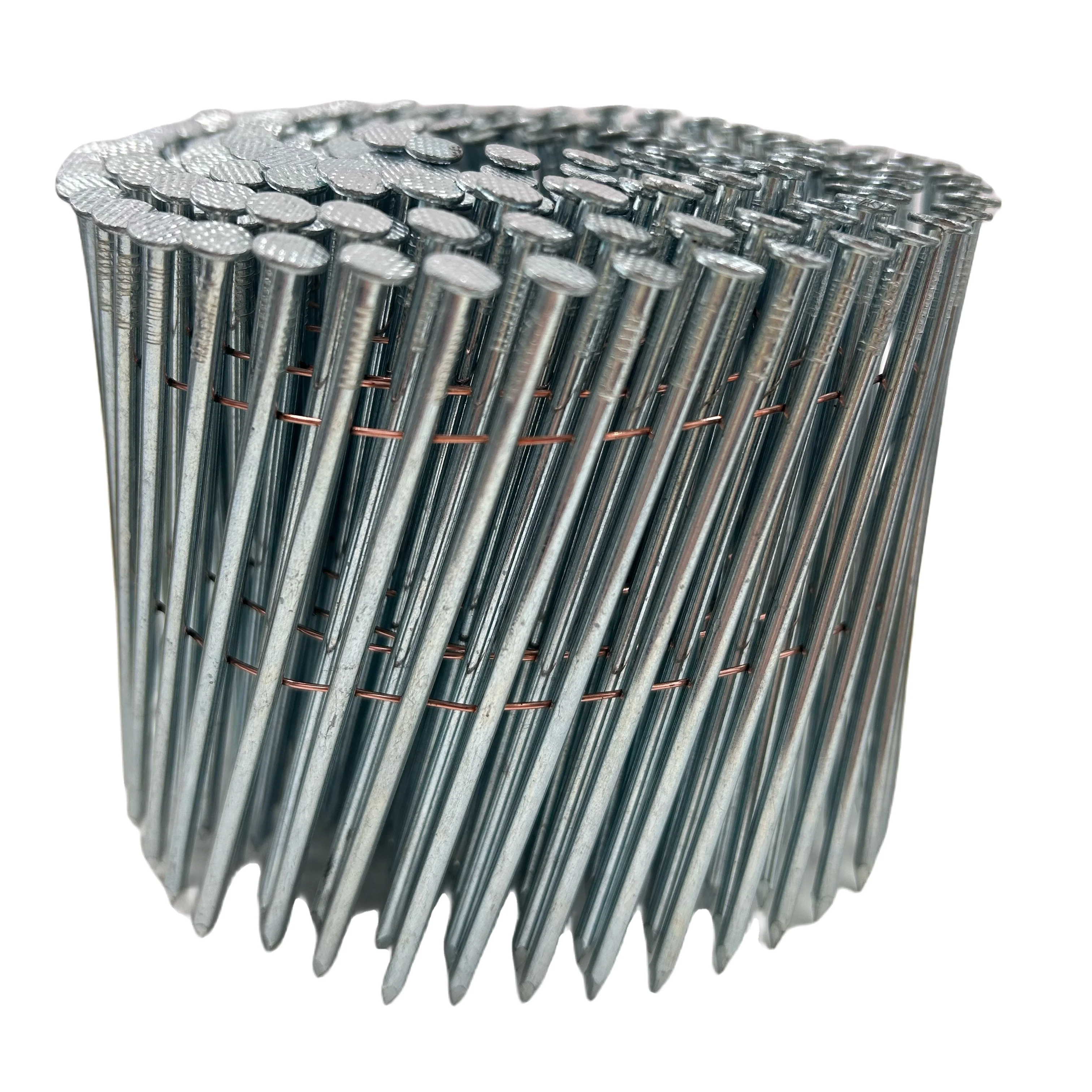 15 Degree Coil Nails Electric Galvanized Hot Dipped Galvanized Coil Nails for Woodworking
