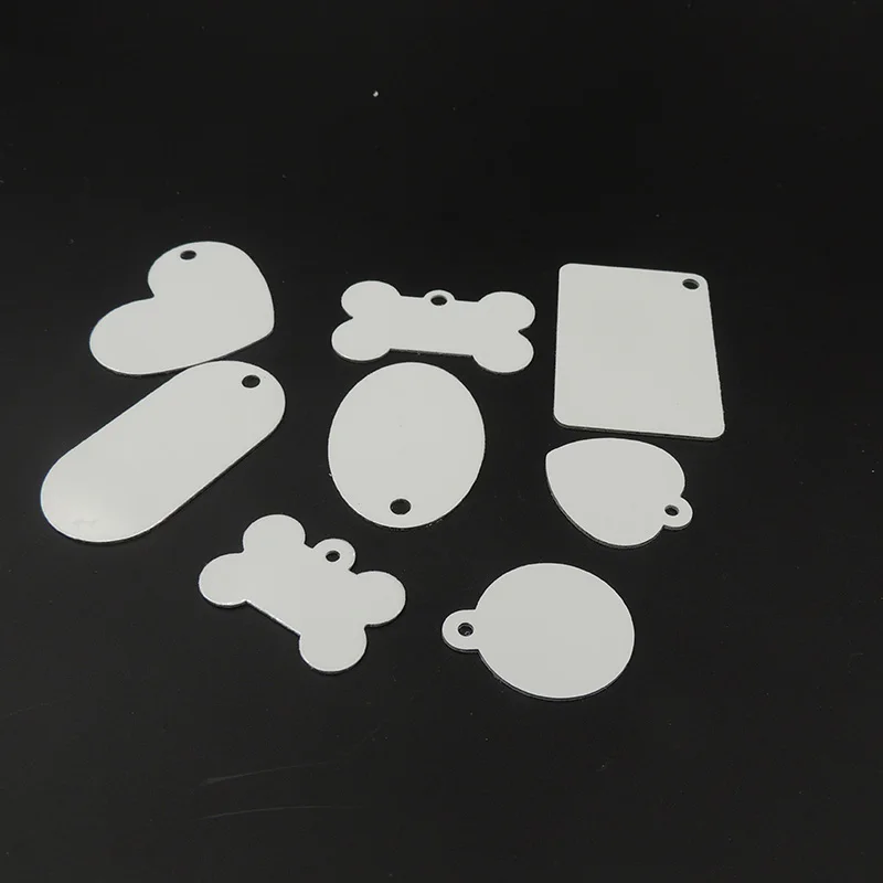 Square Shape Pet Tag Blanks 2D Sublimation Metal Dog ID Name Tag with Double Sides Printing Art Anime Style in Aluminum