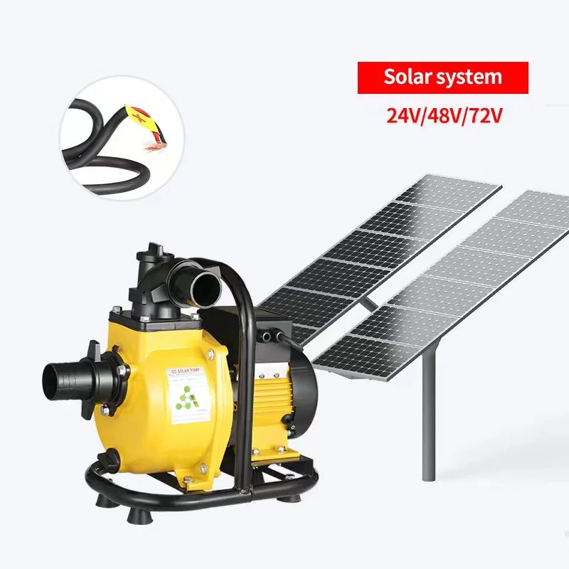 Amazing  2inch self-priming pump 72V 800W 1hp dc solar self priming pump solar irrigation pump system