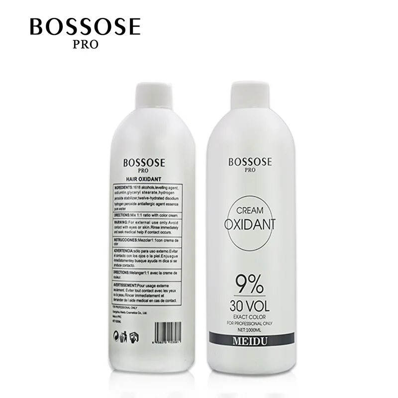 BOSSOSE big size 1000ml Professional salon store use Degree accuracy No Allergic oxidant cream 20 30 40 vol Hair Developer