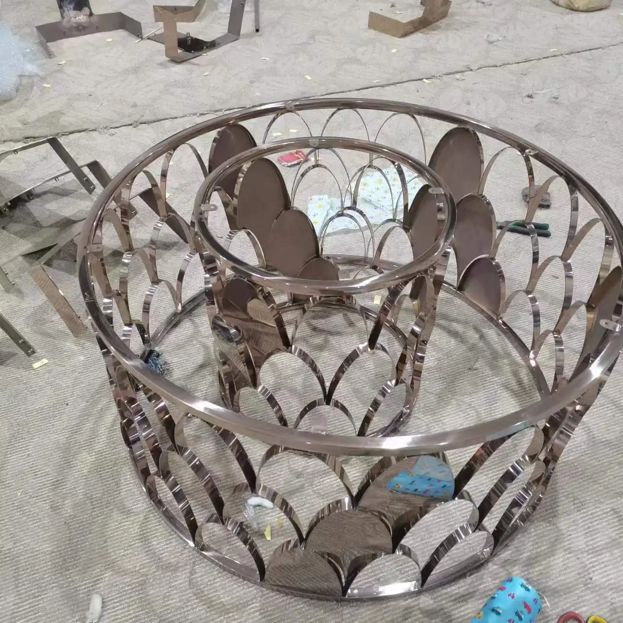 Luxury Brass Metallic Chrome coffee table base end table legs Metal Sofa Leg Gold Metal Furniture Frame For Furniture