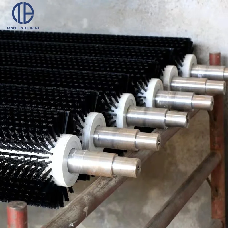 Water-cooled Glass Machine Cleaning Machine Roller Brush Soft Nylon Bristle Cylinder Brush Glass Cleaning Brush Roller
