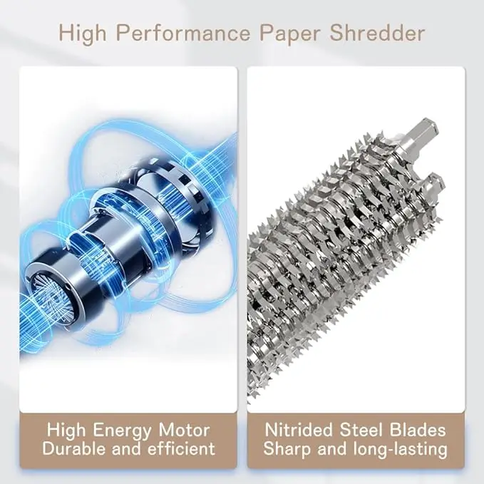 Q8 Manual/Electric Cross-Cut Paper Shredder 200 Sheet Security Grade P-5 with CD & Credit Card Staples