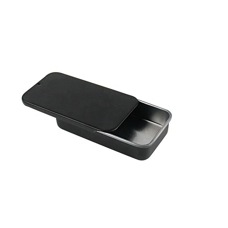 Portable Small Metal Tin Box Container Storage Case with Sliding Top for Drawing Pin Nail Art Bead Earring and Jewelry Craft