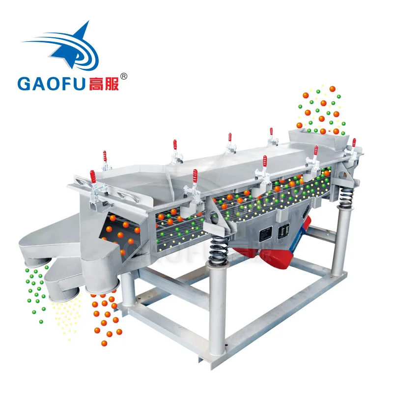 Customizable high efficiency vibratory sieve almond kernel sieving powder machine rectangular linear vibrating sifter