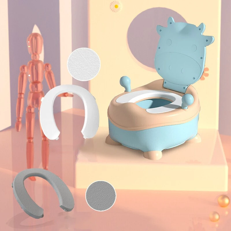 Other Baby Supplies Kids Bathroom Partitions  Baby Toilet Orinal Portatil Cute Calf Shape Plastic Children Toilet Seat
