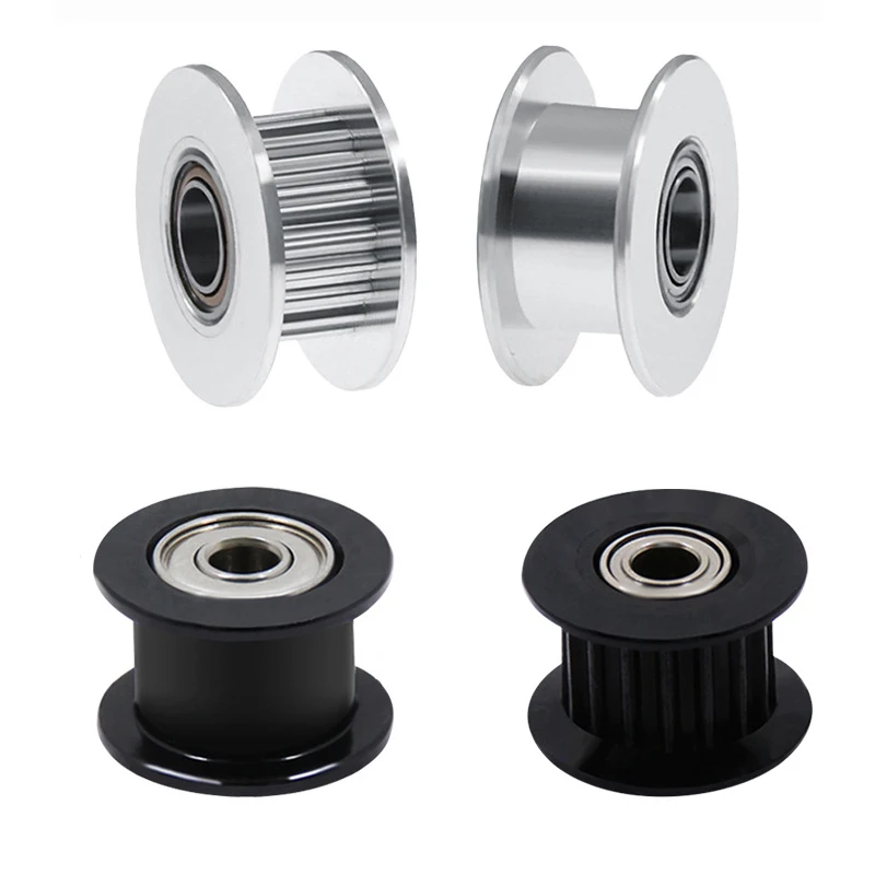 Зубчатый шкив с 20 зубьями и 3 мм отверстием, зубчатый шкив с подшипником 2GT, синхронный шкив типа H GT2 из алюминиевого сплава для ремня шириной 6 мм, 3d-печать