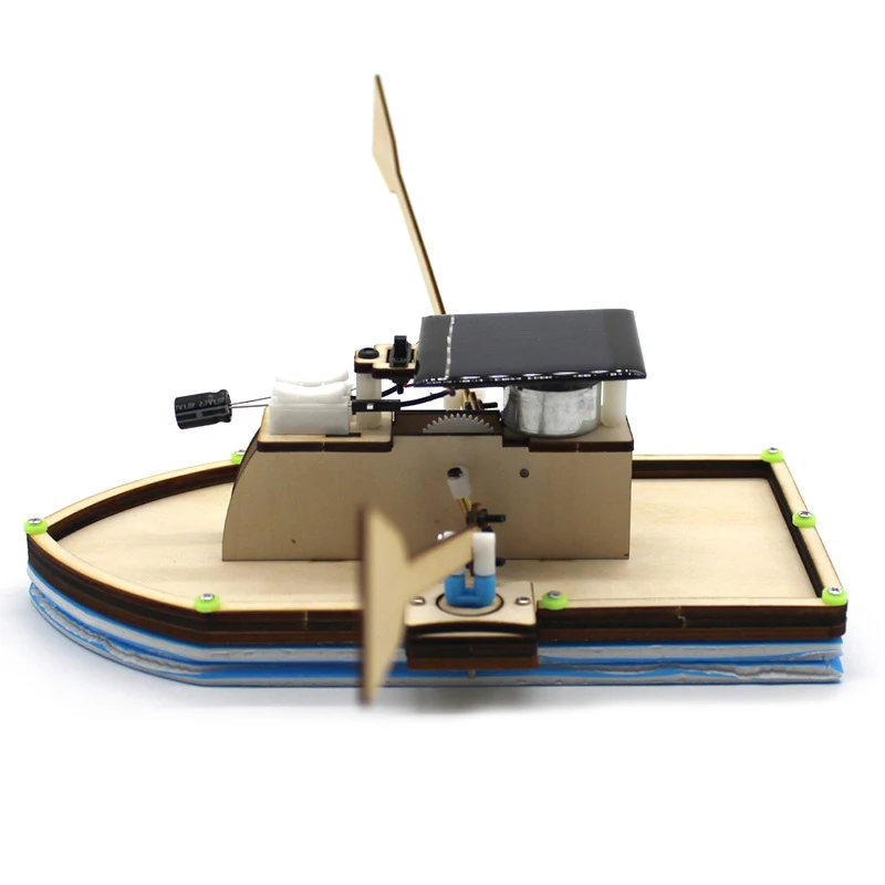 DIY STEM Kit Solar Toy Solar Powered Sail Boat Science Engineering Toys Educational Equipment For Teenagers experiment kit scien