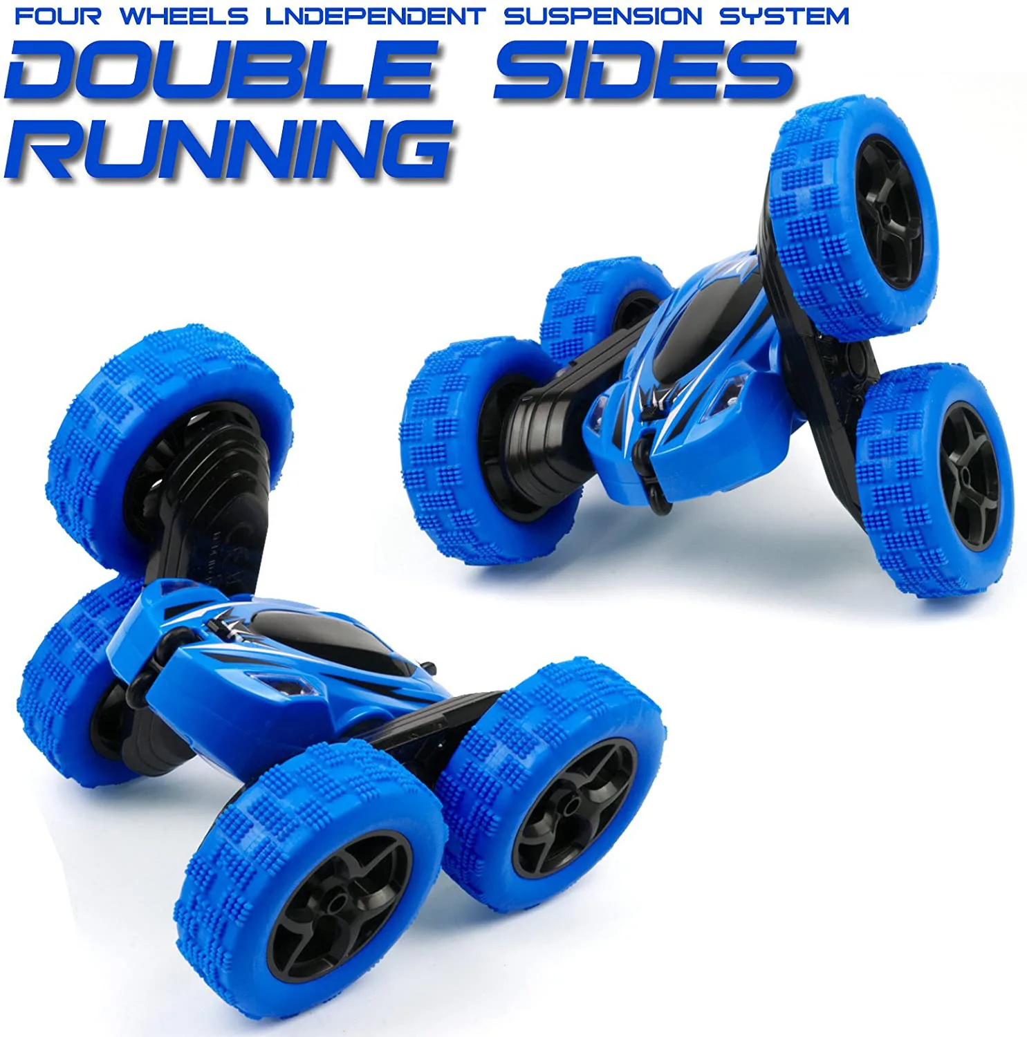 remote control car double sided 360 degrees rotating RC stunt cars toy with headlights kids xmas toy cars for boys/girls