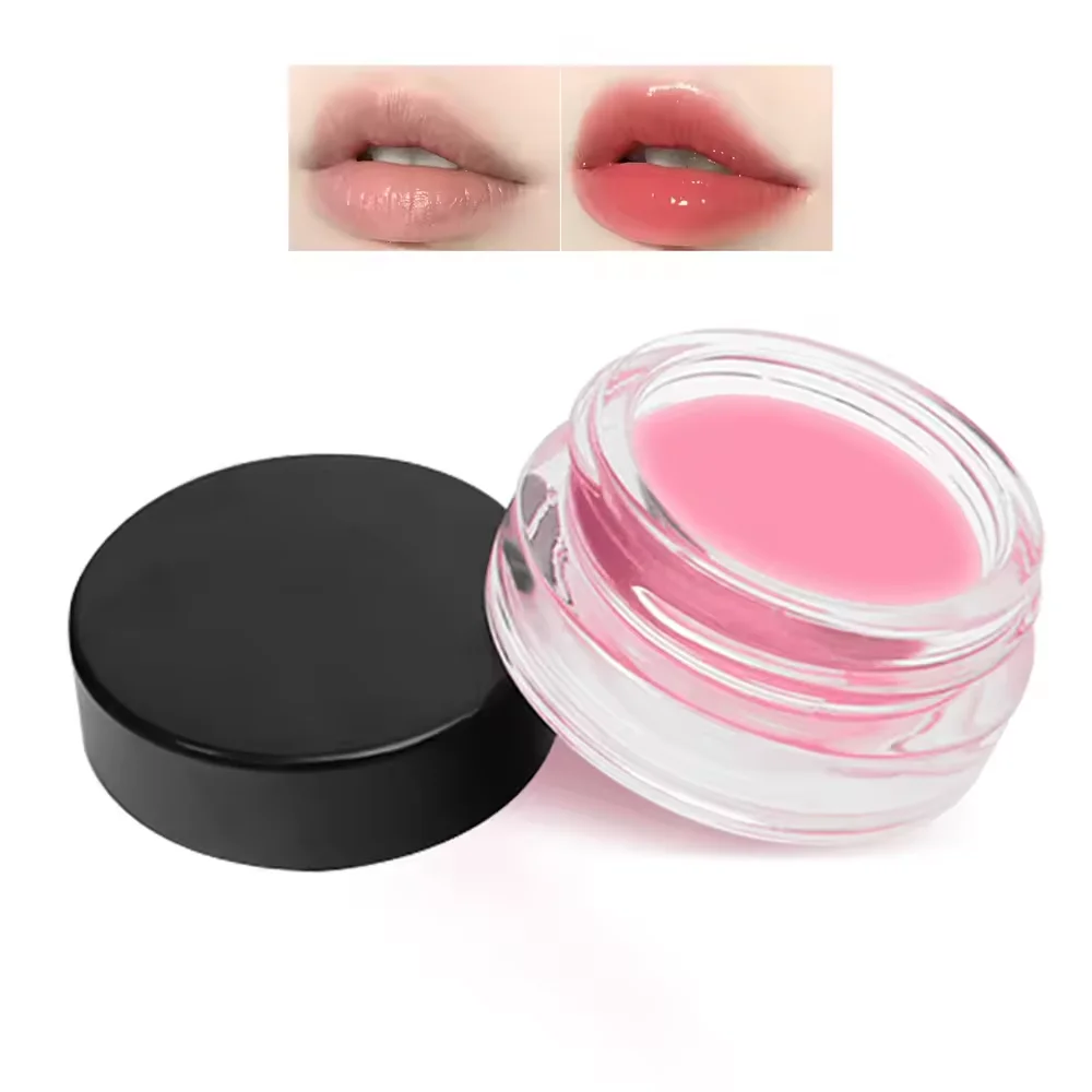 Private Label Collagen Wrinkle Lipmask Moisturizer Plumper Gel Vegan Pink Lips Care Peach Moisturizing Lip Sleeping Mask