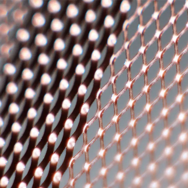 Good Ventilation Copper/Brass material expanded metal Mesh