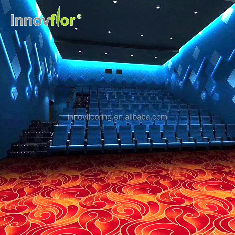 High Quality Custom Luxury Soundproof Axminster Design Cinema Wall To Wall Home Theater Room Carpet Roll For Home Movie Theater