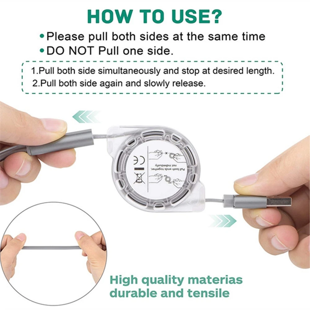 Factory 3In1 Retractable Micro USB Type C Multi Charger Cable For Galaxy Plus Mobile Phone Cables Charging Cabel Cord