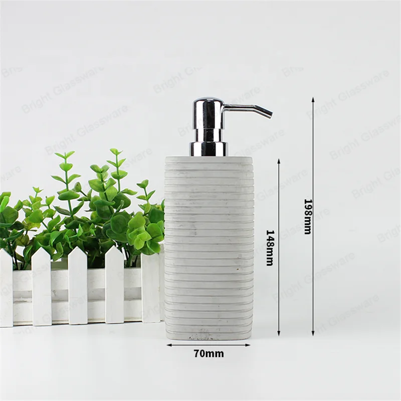 New Custom square Concrete Bathroom Accessories Set