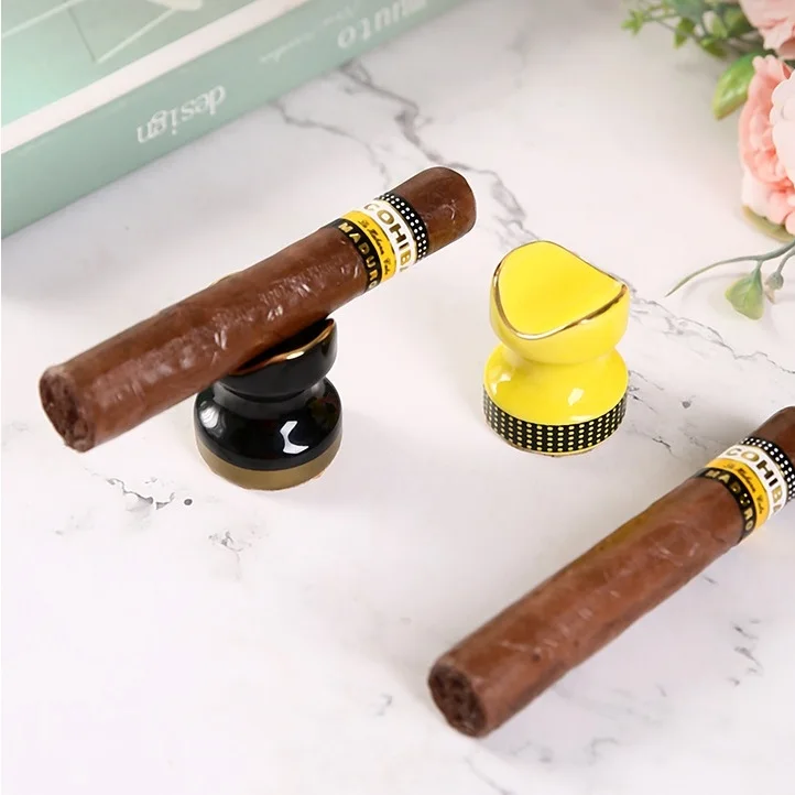 Portable Ceramic Display Cigar Holder Cigar Accessories Cigarette Rack Stand Holder