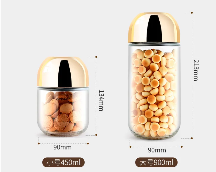 Spice Food Storage Container Box Set Kitchen Accessories Pantry Organization Storage Bins Plastic Kitchen Glass CLASSIC Square