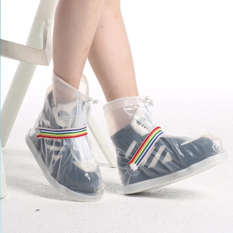 Водонепроницаемая защита для обуви толстая подошва и молния водонепроницаемая обувь от