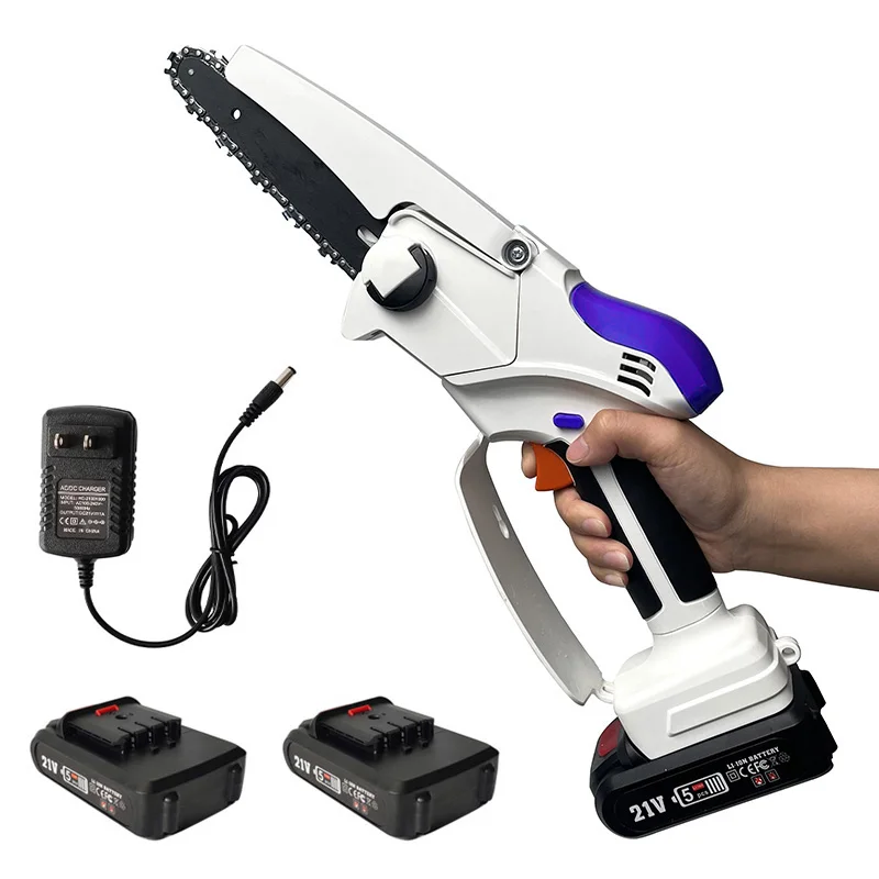 20 V Battery Chainsaw 6 Inc Electric Wood Cuter Prawning Saw
