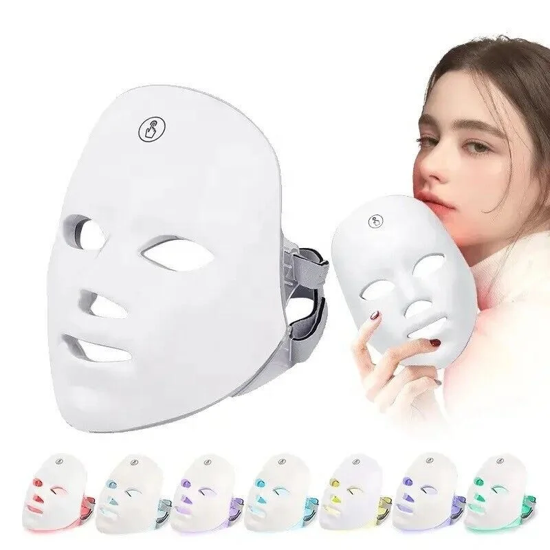 7 Colors New Beauty Mask Led Photon Electric Skin Rejuvenation Wrinkle Removal Therapy Acne Skin Care Household  Device