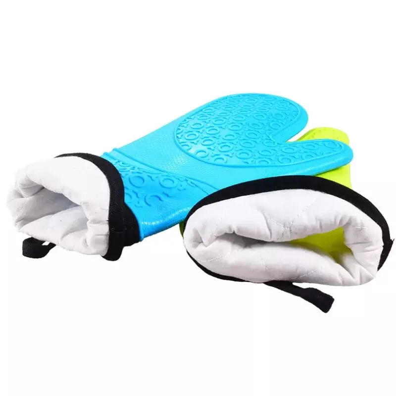 Liner Silicone Mittens Oven Glove Mitts Anti Heat Resistant Cotton Free Sample Pink, Blue Etc for Grill Baking 500 Pairs Furunda