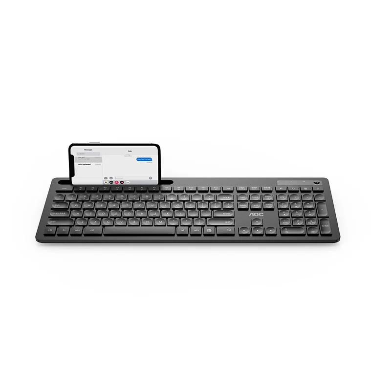 Small BT slot Keyboard for iPad and Tablet - Multi Device Compatibility - BT Tablet Keyboard (Built-in Stand/Slot)
