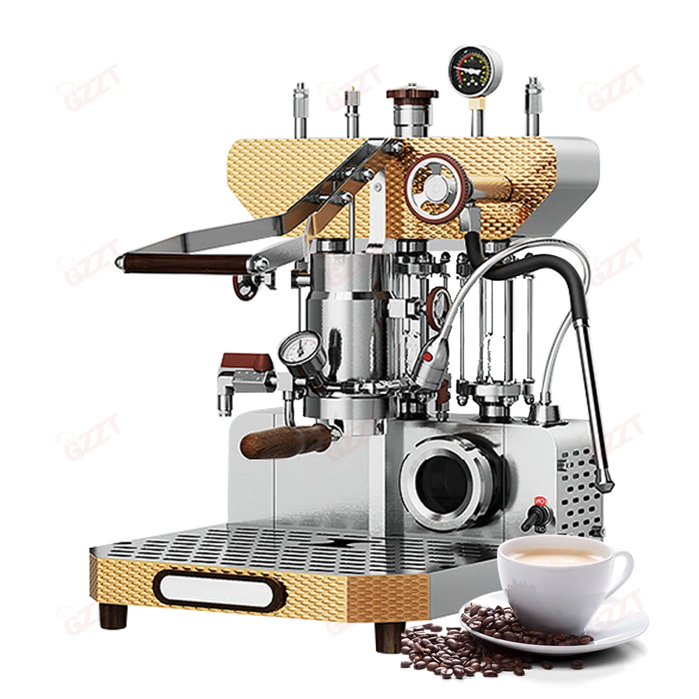6L Commercial Italian Barista Professional Long Power Lever Rod Espresso Coffee Making Machine With intelligent PID system