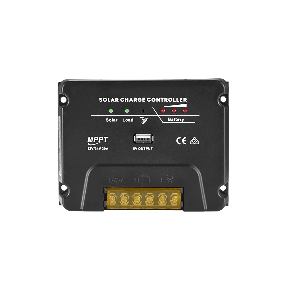 12V/24V 20A панель солнечной батареи Регулятор MPPT Контроллер заряда для фотоэлектрических систем с выходом 5V/1A USB