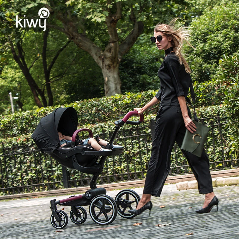 Kiwy Foldable High Landscape Bidirectional Push Luxury Baby Stroller
