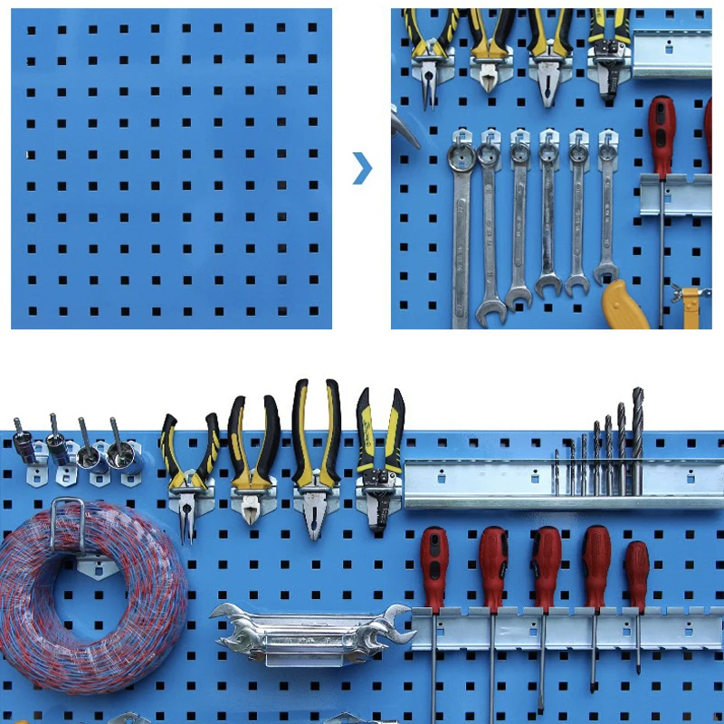 Customized Retail Hair Accessories Store Metal Pegboard Design Iron Stand Hardware Display for Plumbing Tools